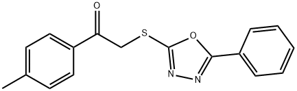 1-(4-methylphenyl)-2-[(5-phenyl-1,3,4-oxadiazol-2-yl)sulfanyl]ethanone Struktur