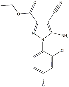 ethyl 5-amino-4-cyano-1-(2,4-dichlorophenyl)-1H-pyrazole-3-carboxylate Struktur