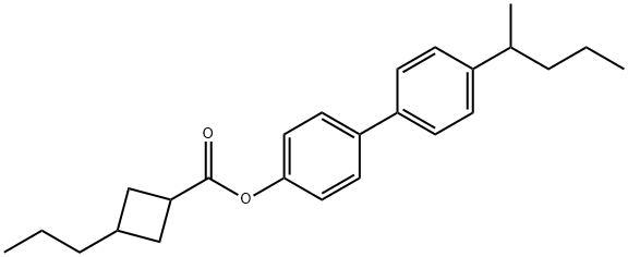 4'-(1-methylbutyl)[1,1'-biphenyl]-4-yl 3-propylcyclobutanecarboxylate Struktur