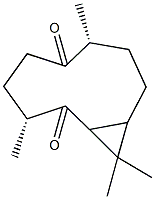 3,7,11,11-tetramethylbicyclo[8.1.0]undecane-2,6-dione Struktur