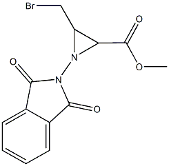 methyl 3-(bromomethyl)-1-(1,3-dioxo-1,3-dihydro-2H-isoindol-2-yl)-2-aziridinecarboxylate Struktur