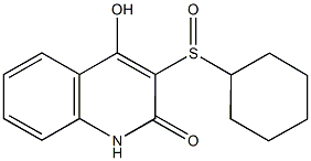 3-(cyclohexylsulfinyl)-4-hydroxy-2(1H)-quinolinone Struktur