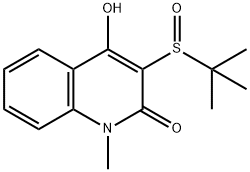 3-(tert-butylsulfinyl)-4-hydroxy-1-methyl-2(1H)-quinolinone Struktur