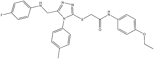 N-(4-ethoxyphenyl)-2-{[5-[(4-fluoroanilino)methyl]-4-(4-methylphenyl)-4H-1,2,4-triazol-3-yl]sulfanyl}acetamide Struktur