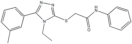 2-{[4-ethyl-5-(3-methylphenyl)-4H-1,2,4-triazol-3-yl]sulfanyl}-N-phenylacetamide Struktur