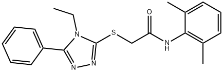 N-(2,6-dimethylphenyl)-2-[(4-ethyl-5-phenyl-4H-1,2,4-triazol-3-yl)sulfanyl]acetamide Struktur