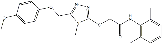 N-(2,6-dimethylphenyl)-2-({5-[(4-methoxyphenoxy)methyl]-4-methyl-4H-1,2,4-triazol-3-yl}sulfanyl)acetamide Struktur