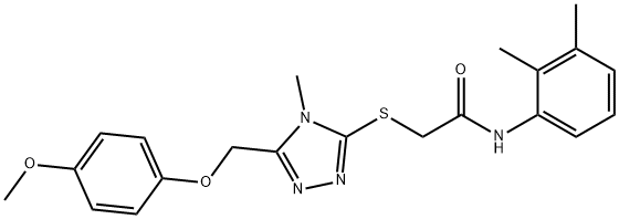 N-(2,3-dimethylphenyl)-2-({5-[(4-methoxyphenoxy)methyl]-4-methyl-4H-1,2,4-triazol-3-yl}sulfanyl)acetamide Struktur