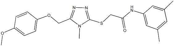 N-(3,5-dimethylphenyl)-2-({5-[(4-methoxyphenoxy)methyl]-4-methyl-4H-1,2,4-triazol-3-yl}sulfanyl)acetamide Struktur