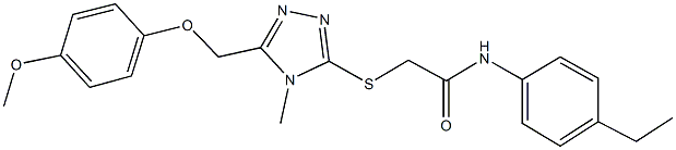 N-(4-ethylphenyl)-2-({5-[(4-methoxyphenoxy)methyl]-4-methyl-4H-1,2,4-triazol-3-yl}sulfanyl)acetamide Struktur