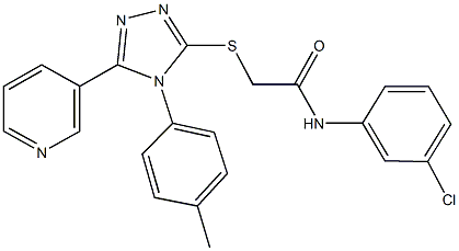 N-(3-chlorophenyl)-2-{[4-(4-methylphenyl)-5-(3-pyridinyl)-4H-1,2,4-triazol-3-yl]sulfanyl}acetamide Struktur