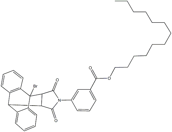 tridecyl 3-(1-bromo-16,18-dioxo-17-azapentacyclo[6.6.5.0~2,7~.0~9,14~.0~15,19~]nonadeca-2,4,6,9,11,13-hexaen-17-yl)benzoate Struktur