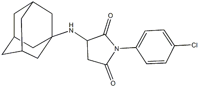 1-(4-chlorophenyl)-3-(tricyclo[3.3.1.1~3,7~]dec-1-ylamino)pyrrolidine-2,5-dione Struktur