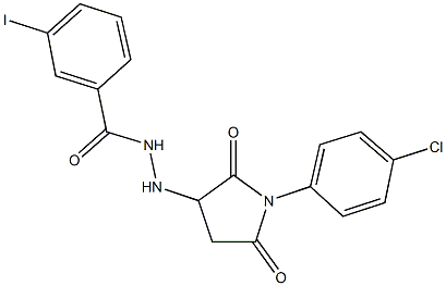 N'-[1-(4-chlorophenyl)-2,5-dioxopyrrolidin-3-yl]-3-iodobenzohydrazide Struktur