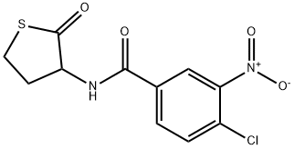 4-chloro-3-nitro-N-(2-oxotetrahydro-3-thienyl)benzamide Struktur