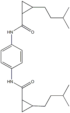 2-(3-methylbutyl)-N-[4-({[2-(3-methylbutyl)cyclopropyl]carbonyl}amino)phenyl]cyclopropanecarboxamide Struktur