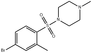 1-[(4-bromo-2-methylphenyl)sulfonyl]-4-methylpiperazine Struktur