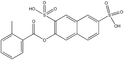 3-[(2-methylbenzoyl)oxy]-2,7-naphthalenedisulfonic acid Struktur