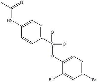 2,4-dibromophenyl 4-(acetylamino)benzenesulfonate Struktur