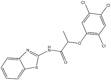 N-(1,3-benzothiazol-2-yl)-2-(2,4,5-trichlorophenoxy)propanamide Struktur