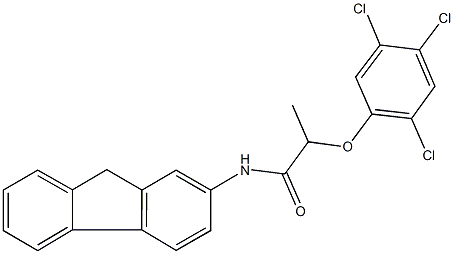 N-(9H-fluoren-2-yl)-2-(2,4,5-trichlorophenoxy)propanamide Struktur