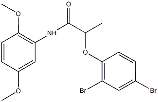 2-(2,4-dibromophenoxy)-N-(2,5-dimethoxyphenyl)propanamide Struktur