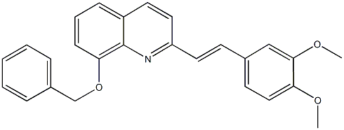 8-(benzyloxy)-2-[2-(3,4-dimethoxyphenyl)vinyl]quinoline Struktur