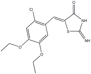 5-(2-chloro-4,5-diethoxybenzylidene)-2-imino-1,3-thiazolidin-4-one Struktur