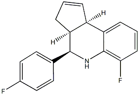 6-fluoro-4-(4-fluorophenyl)-3a,4,5,9b-tetrahydro-3H-cyclopenta[c]quinoline Struktur