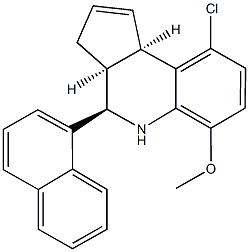 9-chloro-4-(1-naphthyl)-3a,4,5,9b-tetrahydro-3H-cyclopenta[c]quinolin-6-yl methyl ether Struktur