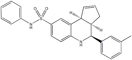 4-(3-methylphenyl)-N-phenyl-3a,4,5,9b-tetrahydro-3H-cyclopenta[c]quinoline-8-sulfonamide Struktur