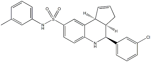 4-(3-chlorophenyl)-N-(3-methylphenyl)-3a,4,5,9b-tetrahydro-3H-cyclopenta[c]quinoline-8-sulfonamide Struktur