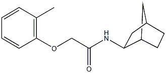 N-bicyclo[2.2.1]hept-2-yl-2-(2-methylphenoxy)acetamide Struktur