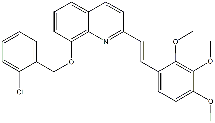 8-[(2-chlorobenzyl)oxy]-2-[2-(2,3,4-trimethoxyphenyl)vinyl]quinoline Struktur