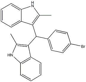 3-[(4-bromophenyl)(2-methyl-1H-indol-3-yl)methyl]-2-methyl-1H-indole Struktur