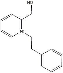 2-(hydroxymethyl)-1-(2-phenylethyl)pyridinium Struktur