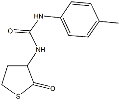 N-(4-methylphenyl)-N'-(2-oxotetrahydro-3-thienyl)urea Struktur