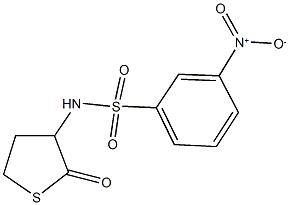 3-nitro-N-(2-oxotetrahydro-3-thienyl)benzenesulfonamide Struktur