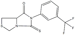 5-thioxo-6-[3-(trifluoromethyl)phenyl]tetrahydro-7H-imidazo[1,5-c][1,3]thiazol-7-one Struktur