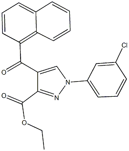 ethyl 1-(3-chlorophenyl)-4-(1-naphthoyl)-1H-pyrazole-3-carboxylate Struktur