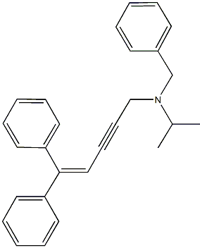 N-benzyl-N-(5,5-diphenyl-4-penten-2-ynyl)-N-isopropylamine Struktur