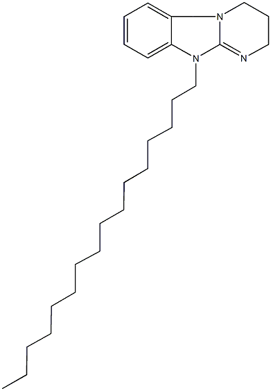 10-hexadecyl-2,3,4,10-tetrahydropyrimido[1,2-a]benzimidazole Struktur