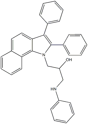 1-anilino-3-(2,3-diphenyl-1H-benzo[g]indol-1-yl)-2-propanol Struktur