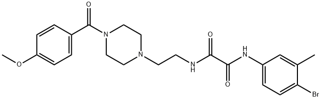 N~1~-(4-bromo-3-methylphenyl)-N~2~-{2-[4-(4-methoxybenzoyl)-1-piperazinyl]ethyl}ethanediamide Struktur