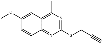 methyl 4-methyl-2-(prop-2-ynylsulfanyl)quinazolin-6-yl ether Struktur