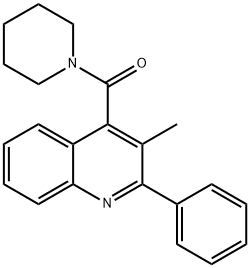 3-methyl-2-phenyl-4-(1-piperidinylcarbonyl)quinoline Struktur