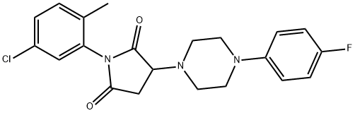 1-(5-chloro-2-methylphenyl)-3-[4-(4-fluorophenyl)piperazin-1-yl]pyrrolidine-2,5-dione Struktur