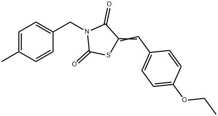 5-(4-ethoxybenzylidene)-3-(4-methylbenzyl)-1,3-thiazolidine-2,4-dione Struktur