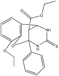 ethyl 6-ethoxy-9-phenyl-11-thioxo-8-oxa-10,12-diazatricyclo[7.3.1.0~2,7~]trideca-2,4,6-triene-13-carboxylate Struktur