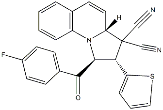 1-(4-fluorobenzoyl)-2-(2-thienyl)-1,2-dihydropyrrolo[1,2-a]quinoline-3,3(3aH)-dicarbonitrile Struktur